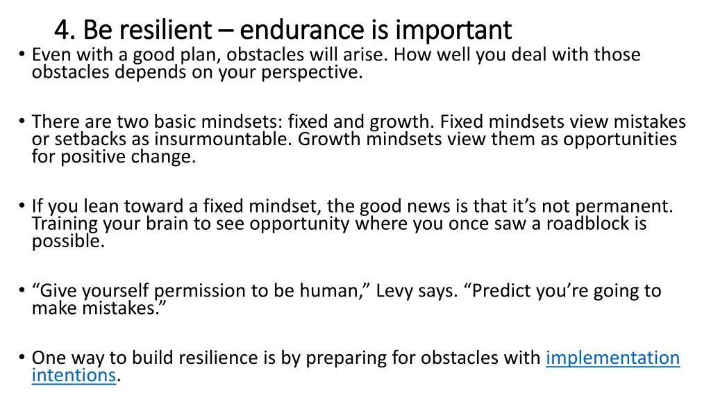 4 be resilient 4 be resilient endurance