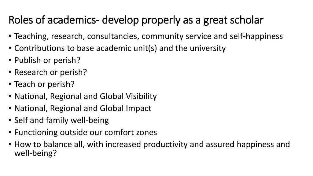 roles of academics roles of academics develop