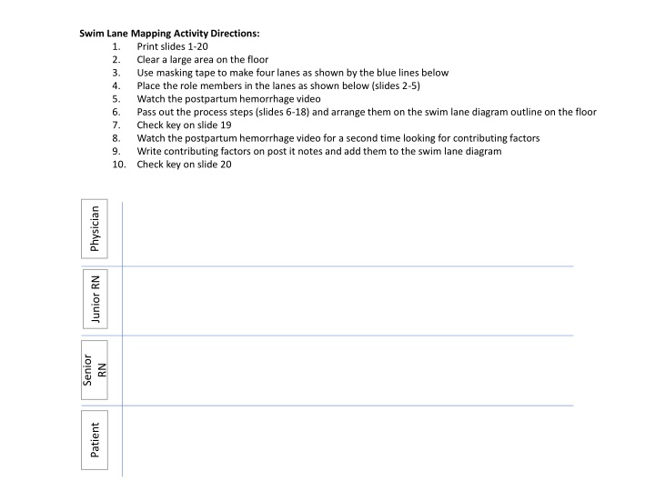 swim lane mapping activity directions 1 print