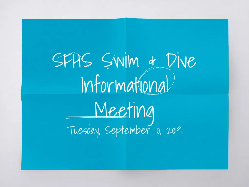 sfhs swim dive informational meeting tuesday