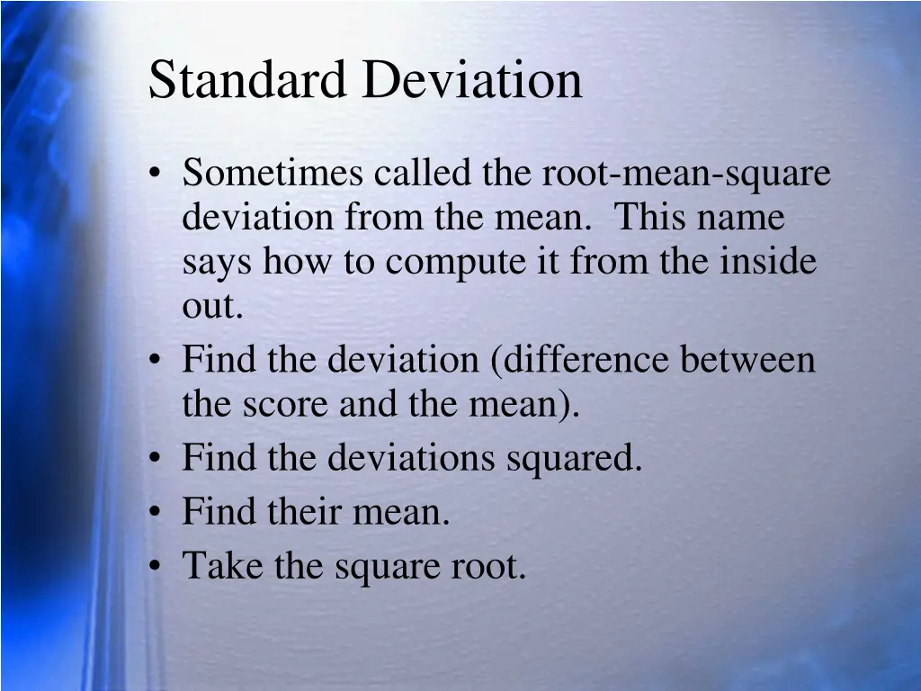 standard deviation 1