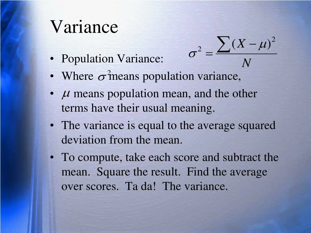 variance