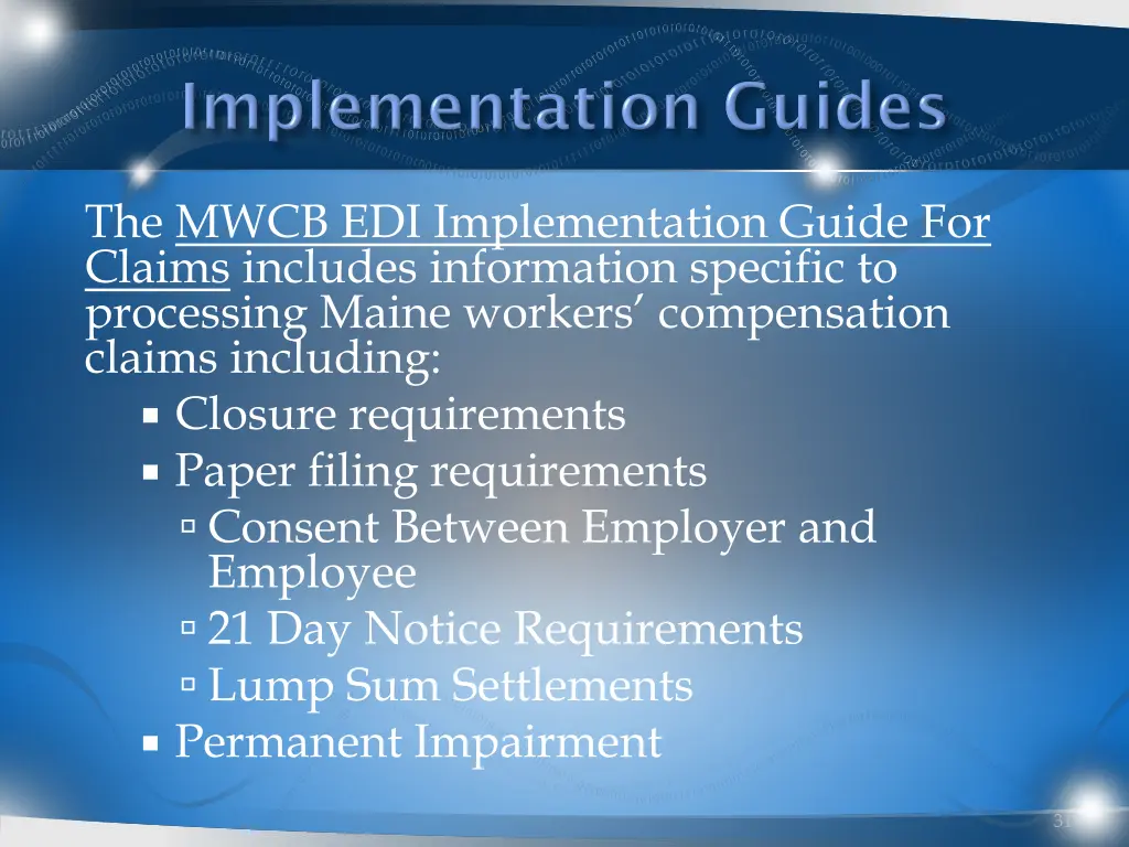 the mwcb edi implementation guide for claims