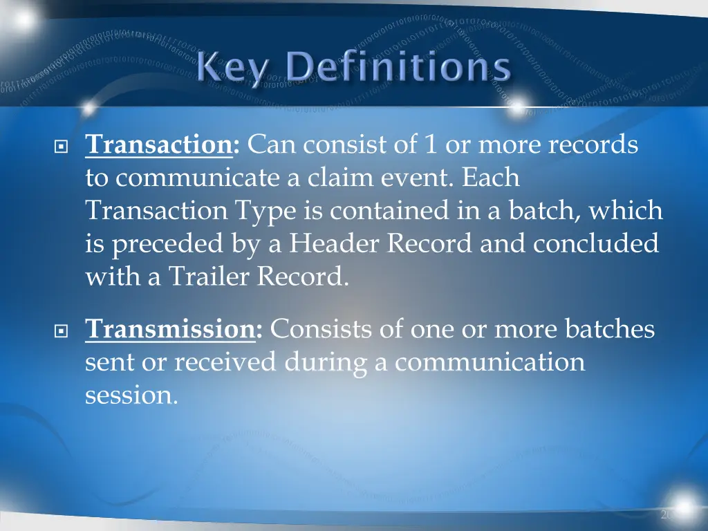 transaction can consist of 1 or more records