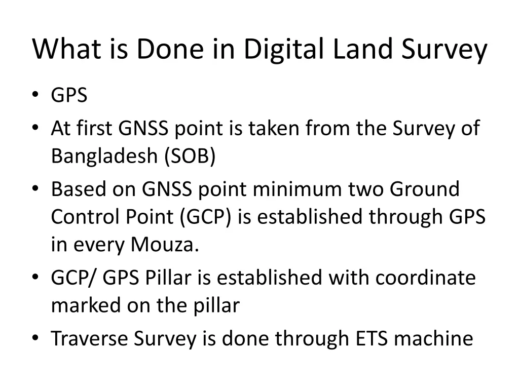 what is done in digital land survey