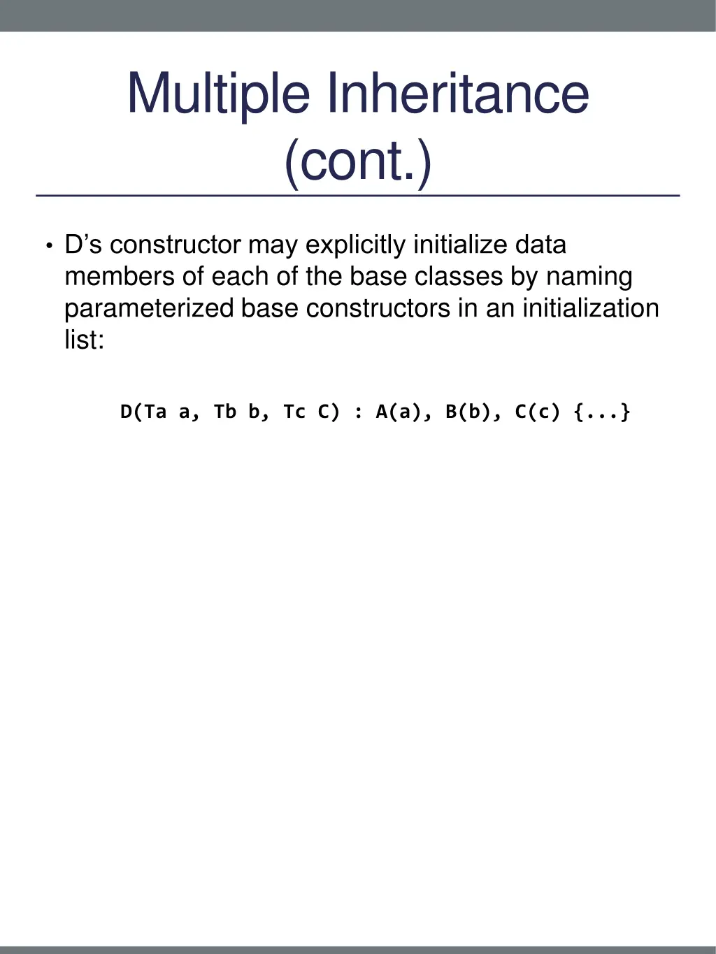 multiple inheritance cont 1