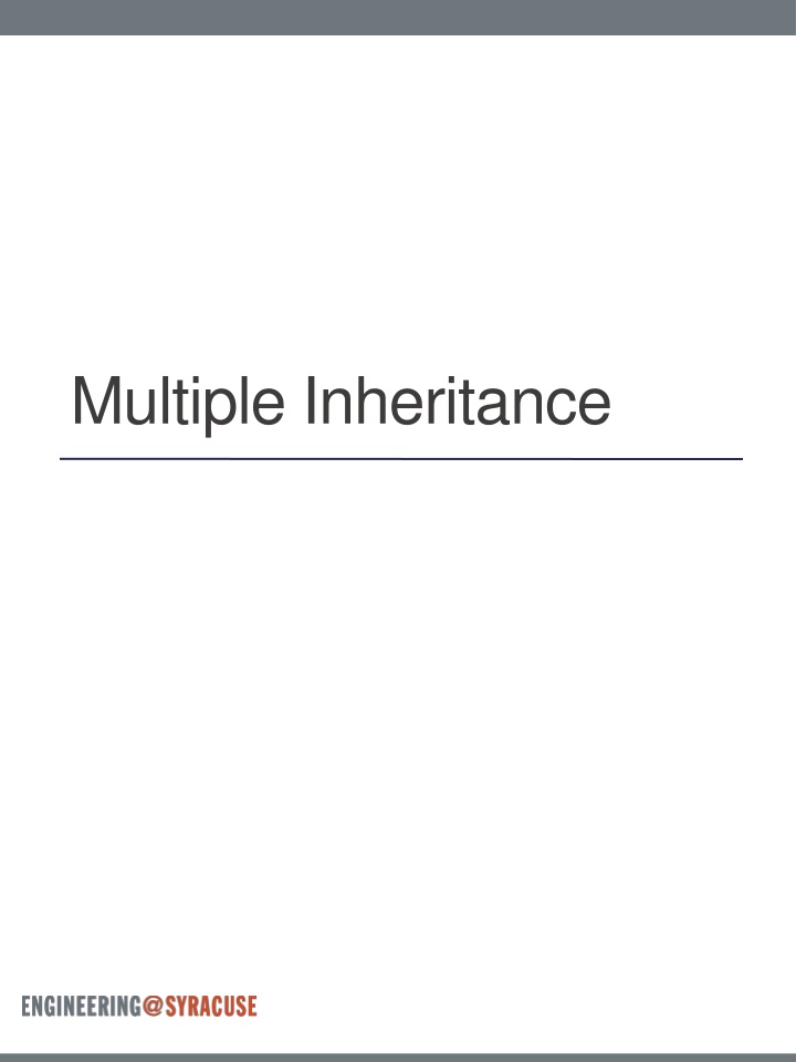 multiple inheritance