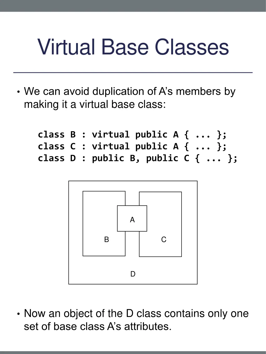 virtual base classes