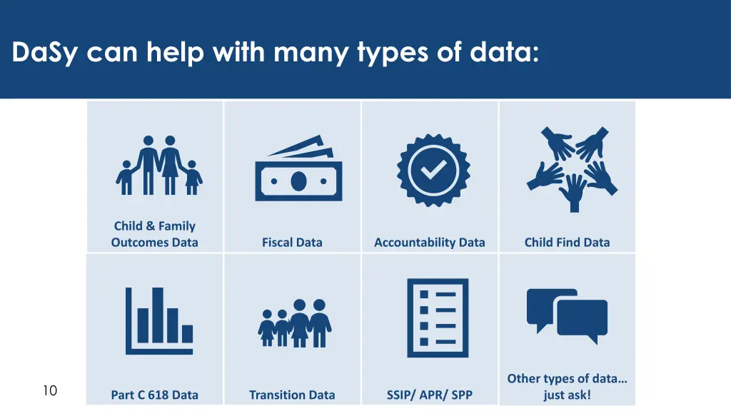 dasy can help with many types of data