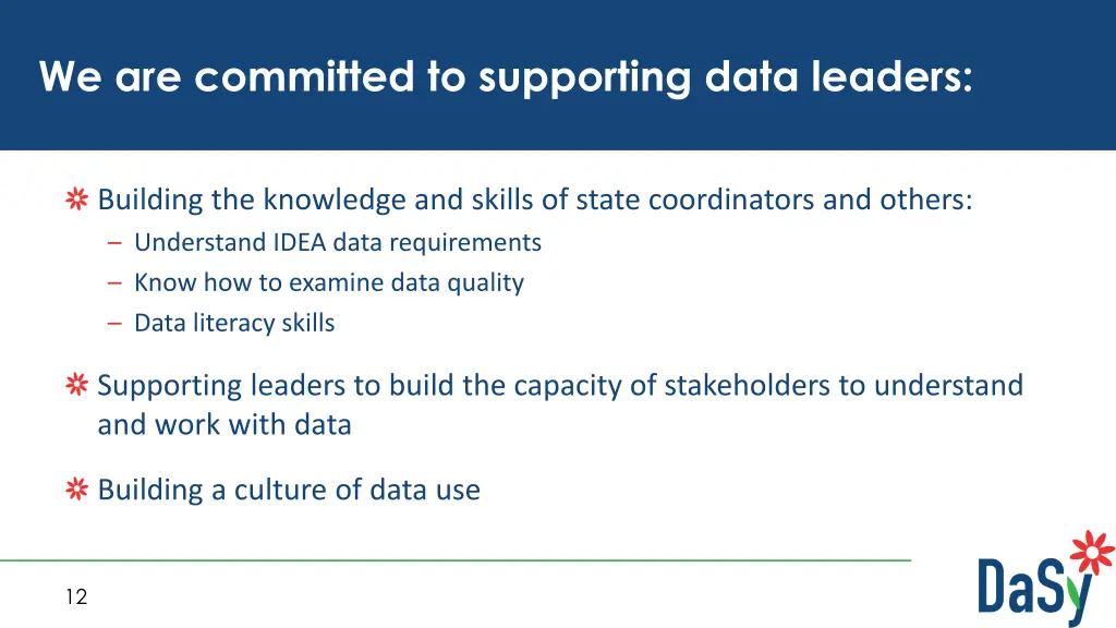 we are committed to supporting data leaders