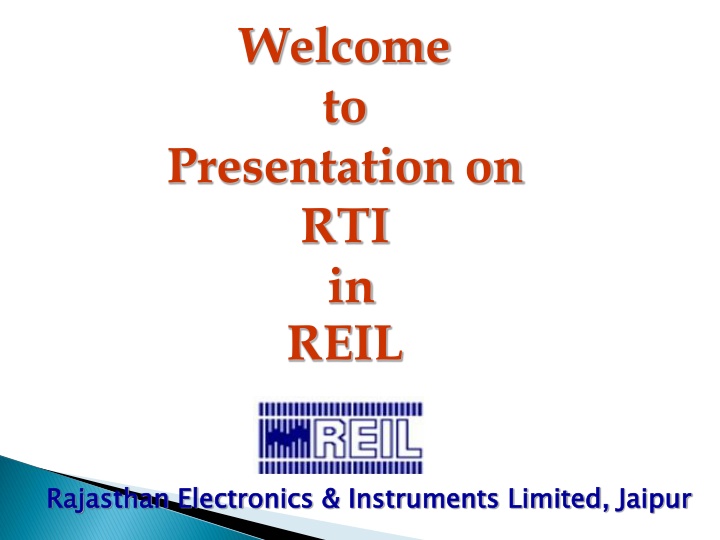 welcome to presentation on rti in reil