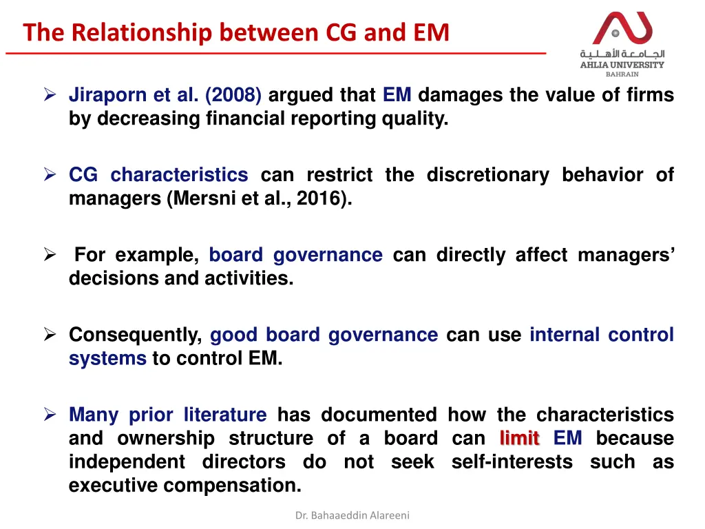 the relationship between cg and em