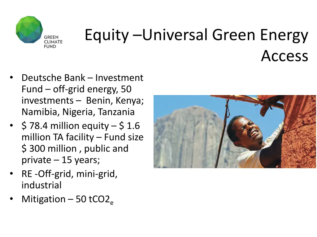 equity universal green energy