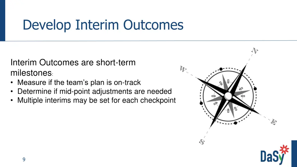 develop interim outcomes