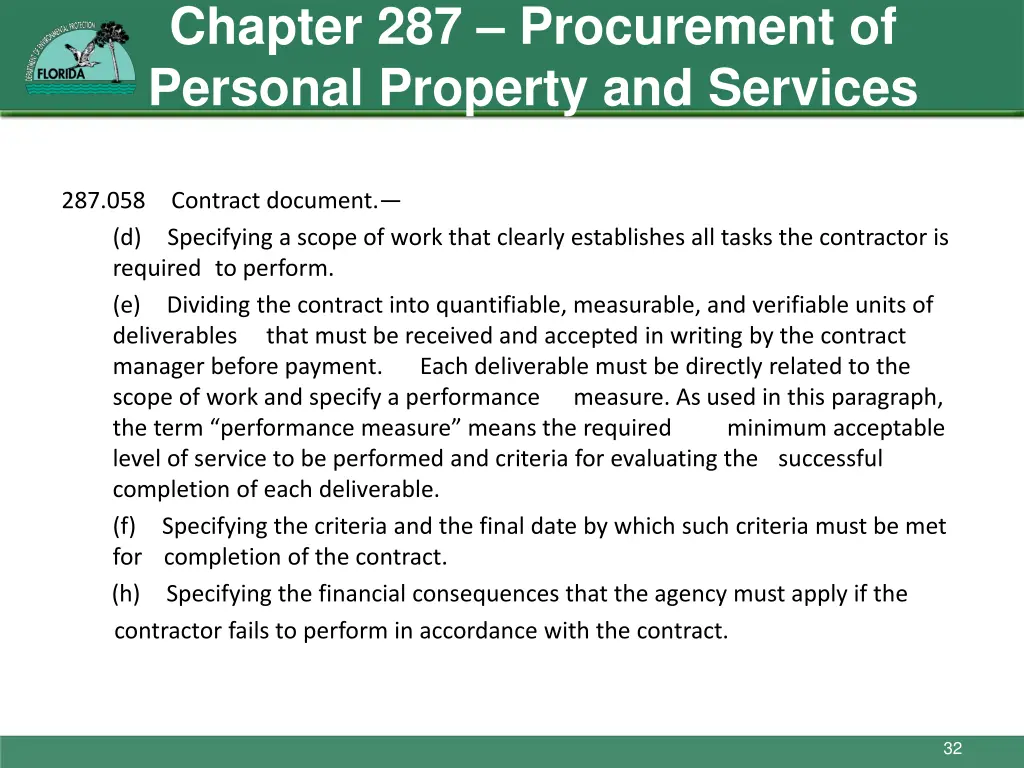 chapter 287 procurement of personal property