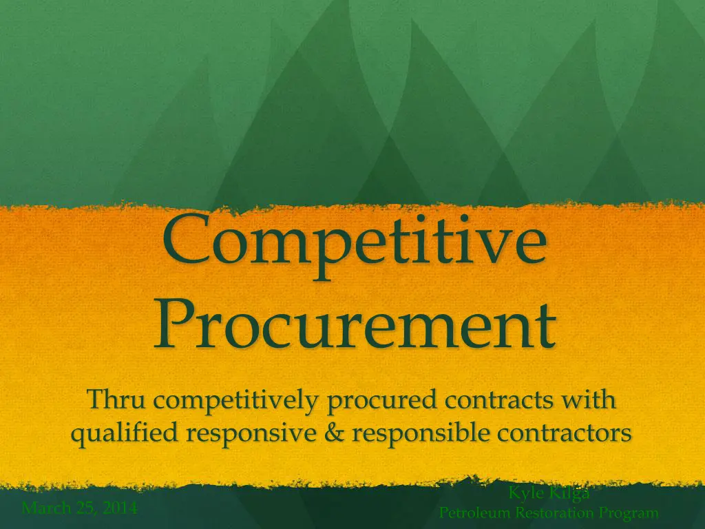 competitive procurement