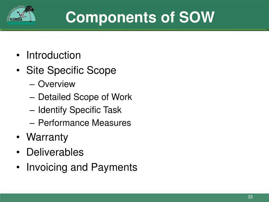 components of sow