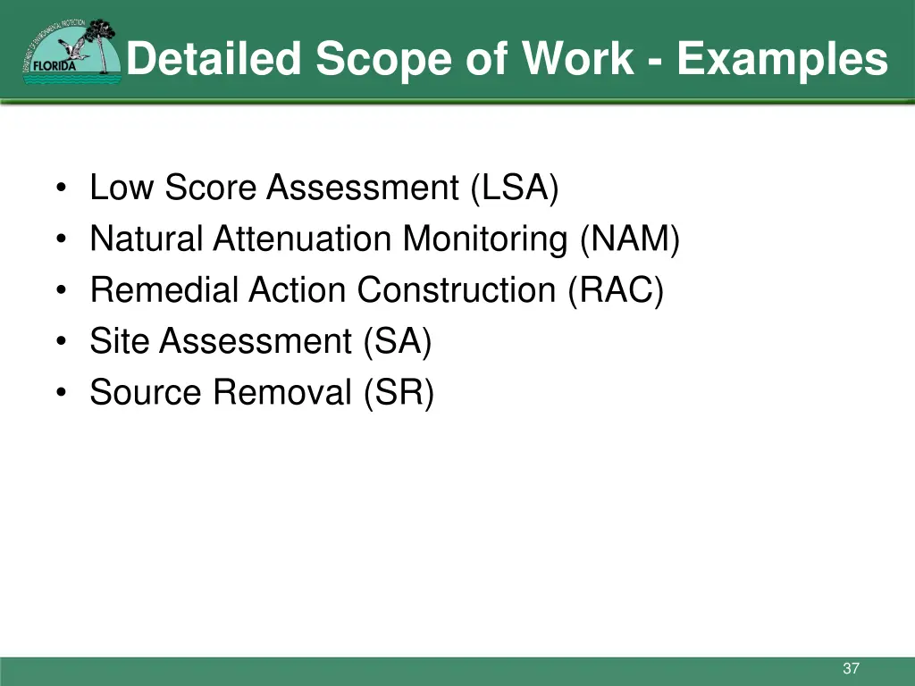 detailed scope of work examples