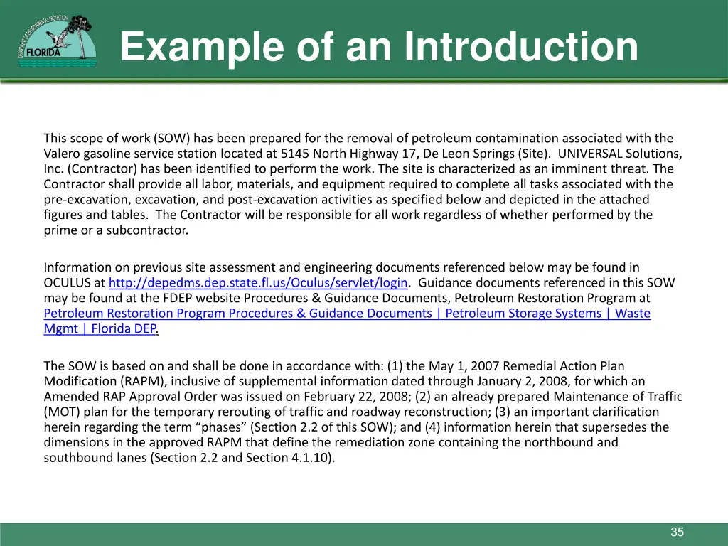 example of an introduction