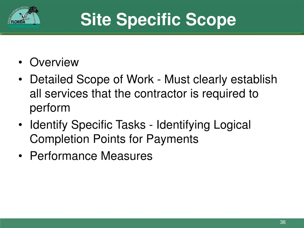 site specific scope