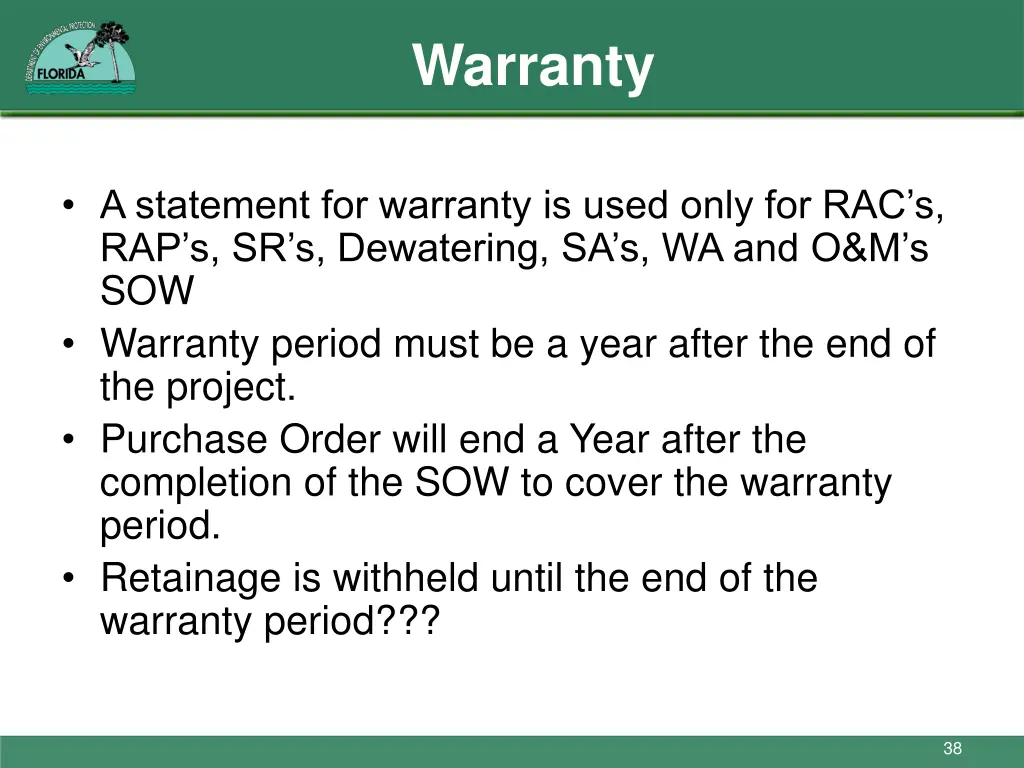 warranty