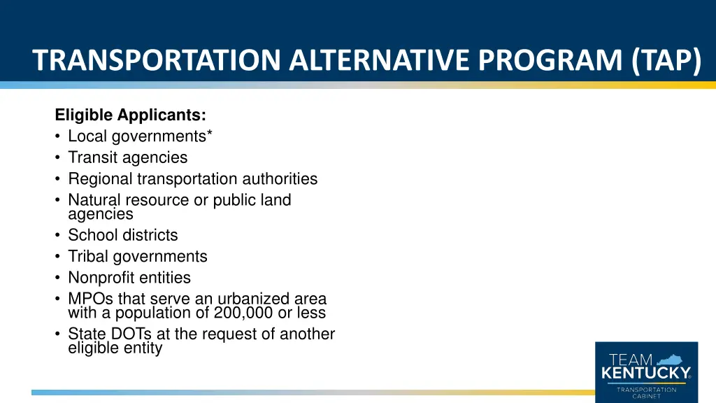 transportation alternative program tap 3