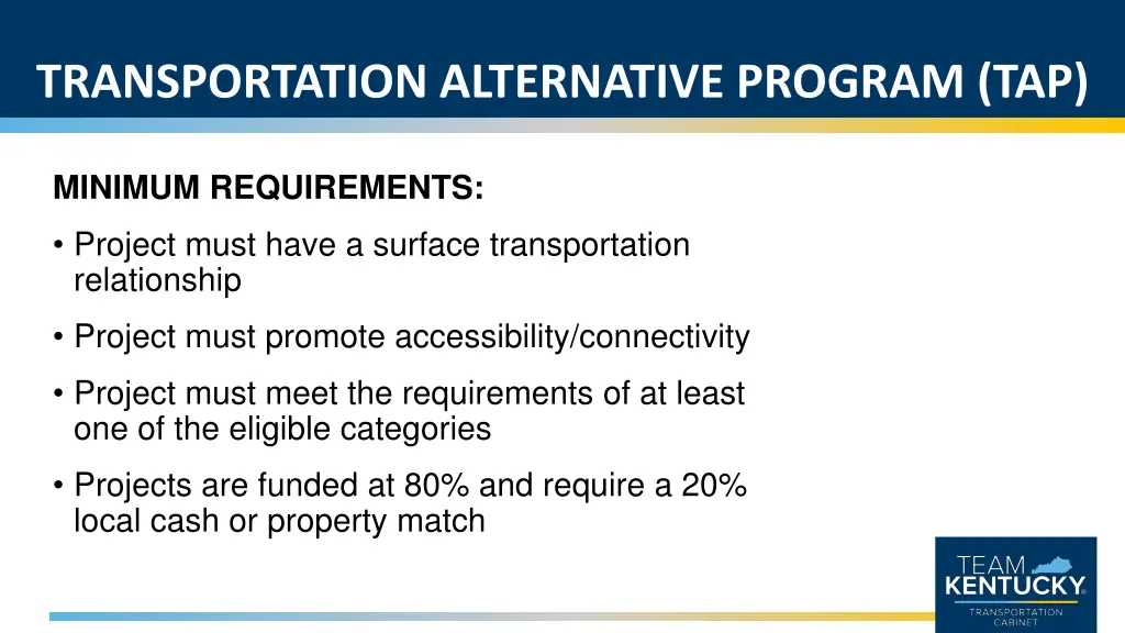 transportation alternative program tap