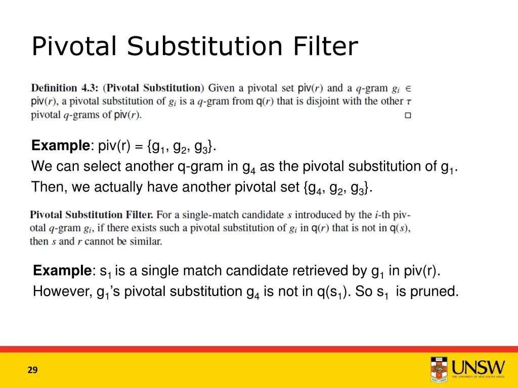 pivotal substitution filter 1