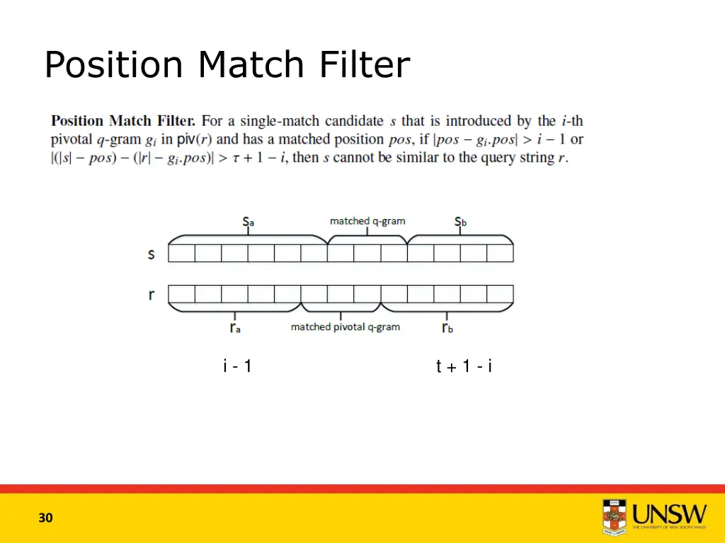 position match filter