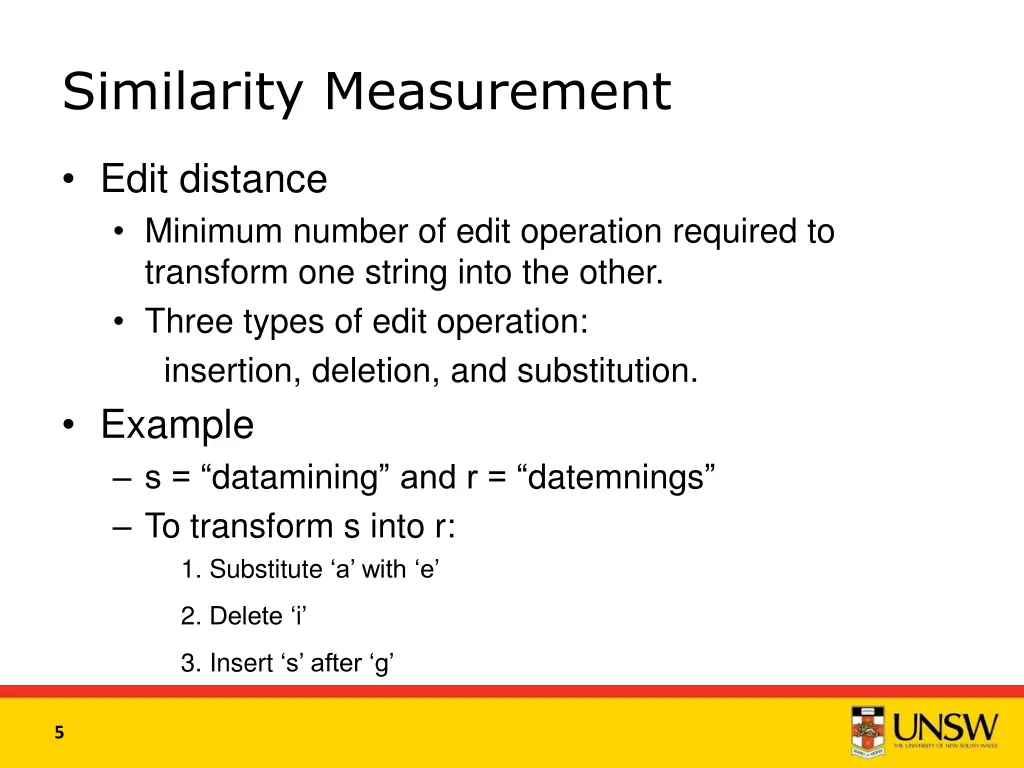 similarity measurement