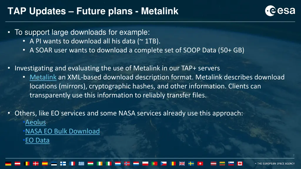 tap updates future plans metalink