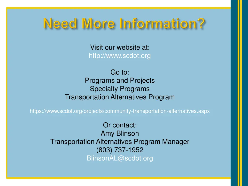 visit our website at http www scdot org