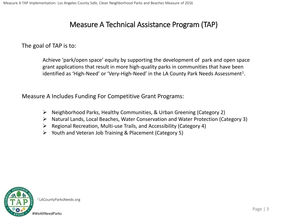 measure a tap implementation los angeles county 1