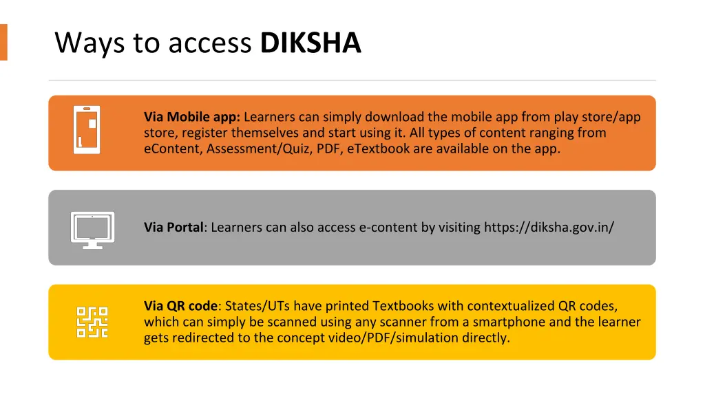 ways to access diksha