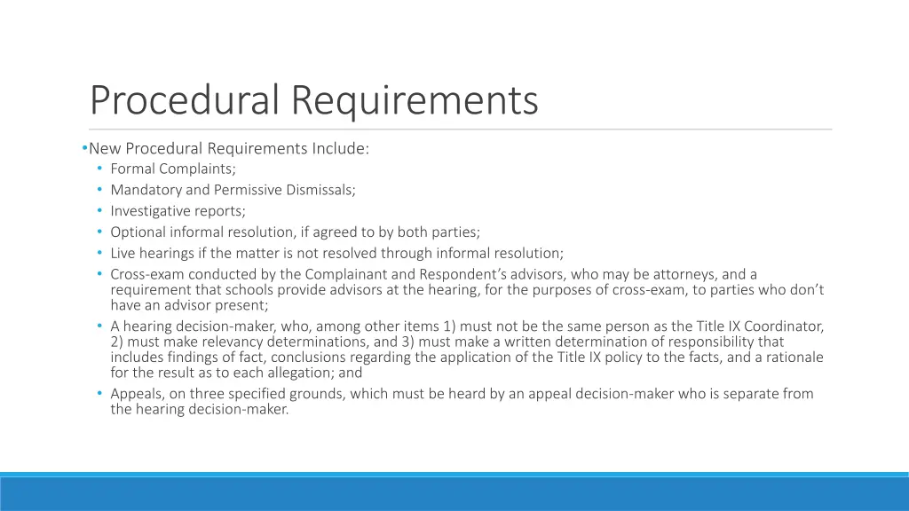 procedural requirements