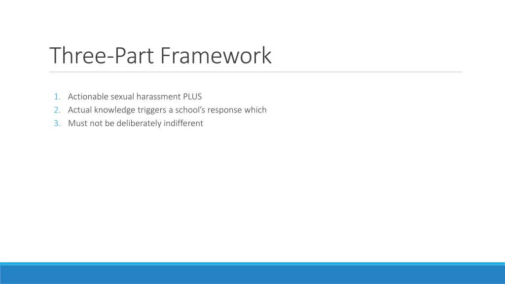 three part framework