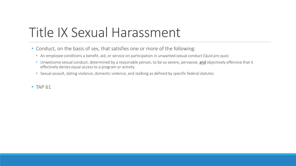 title ix sexual harassment