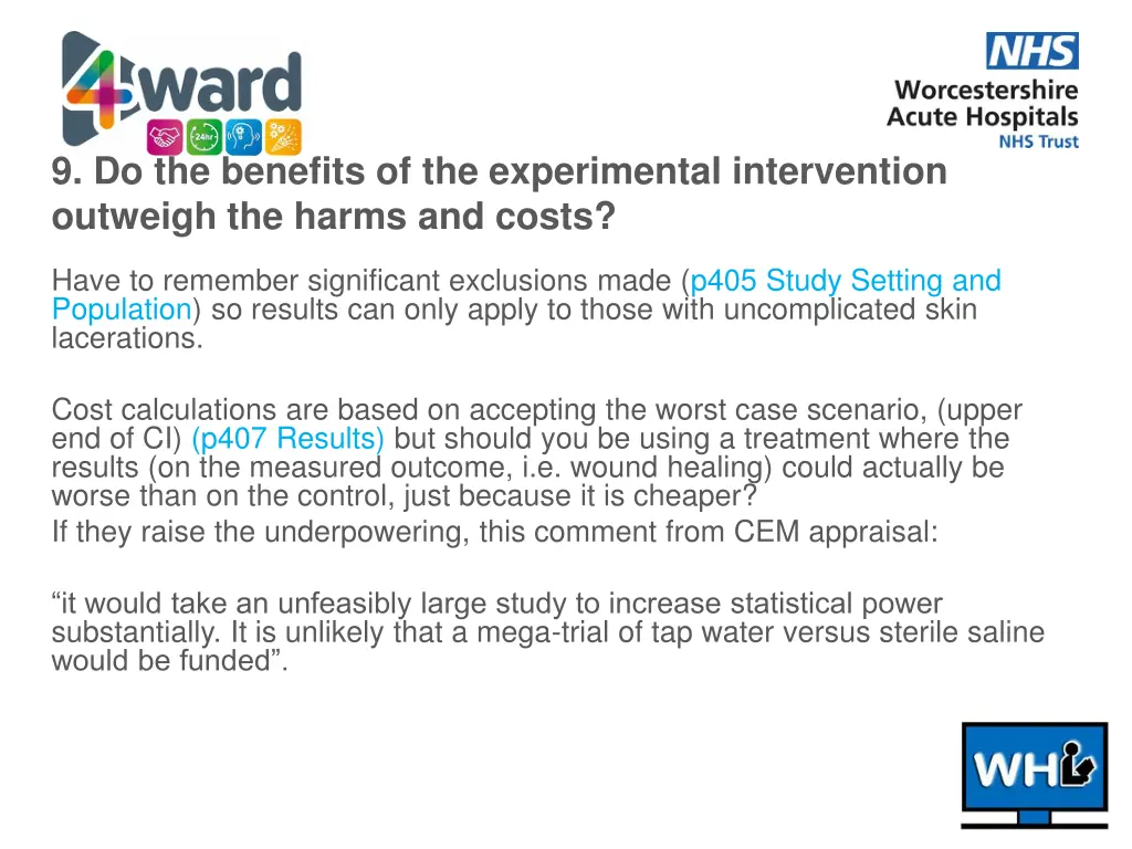 9 do the benefits of the experimental