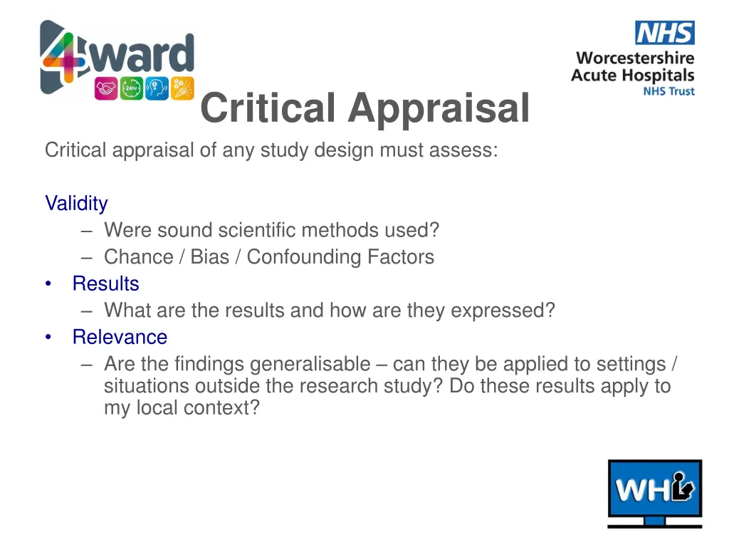 critical appraisal critical appraisal