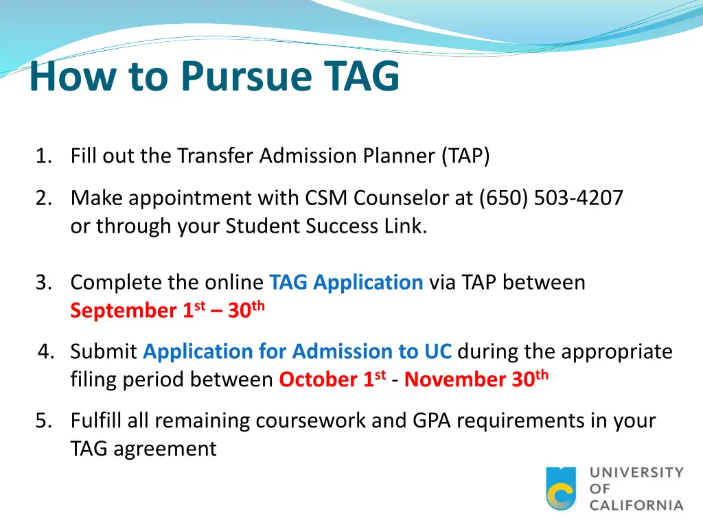 how to pursue tag