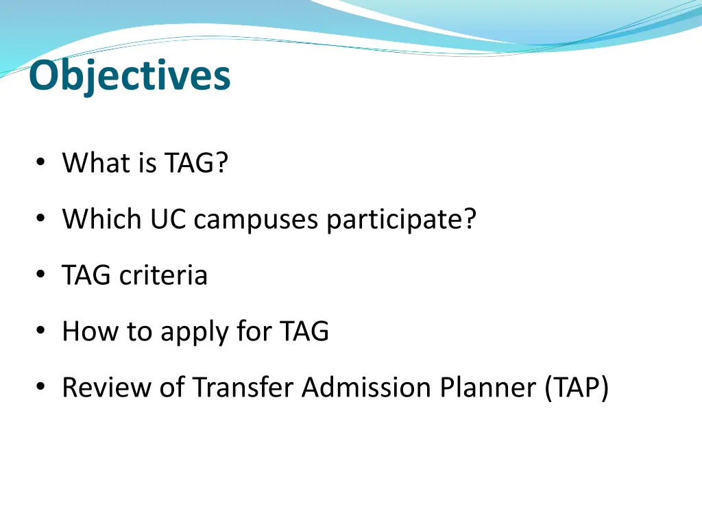 objectives