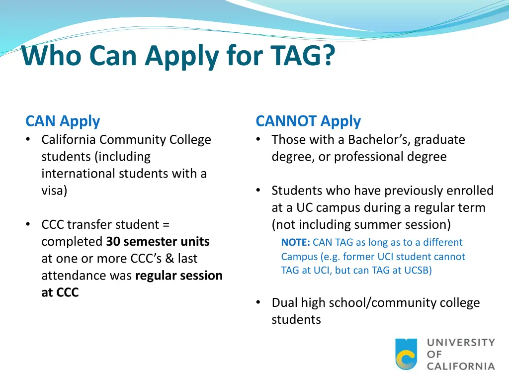 who can apply for tag