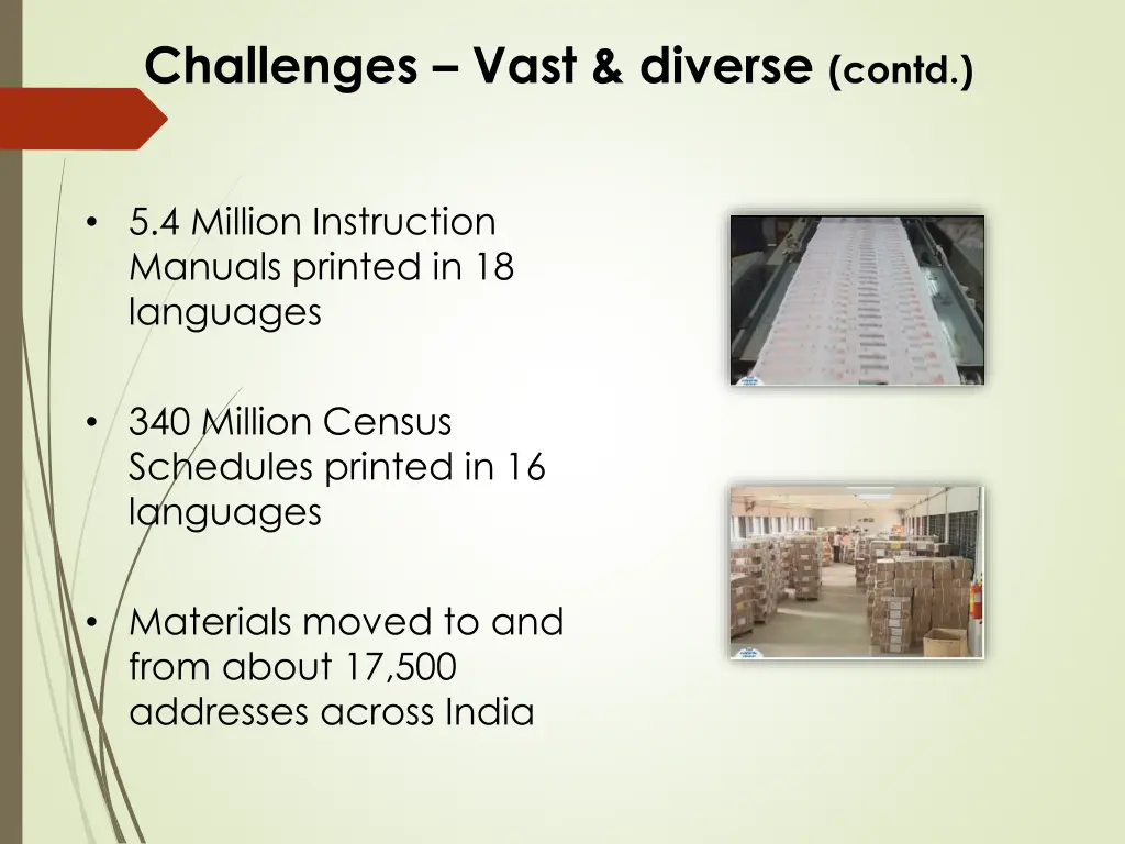 challenges vast diverse contd