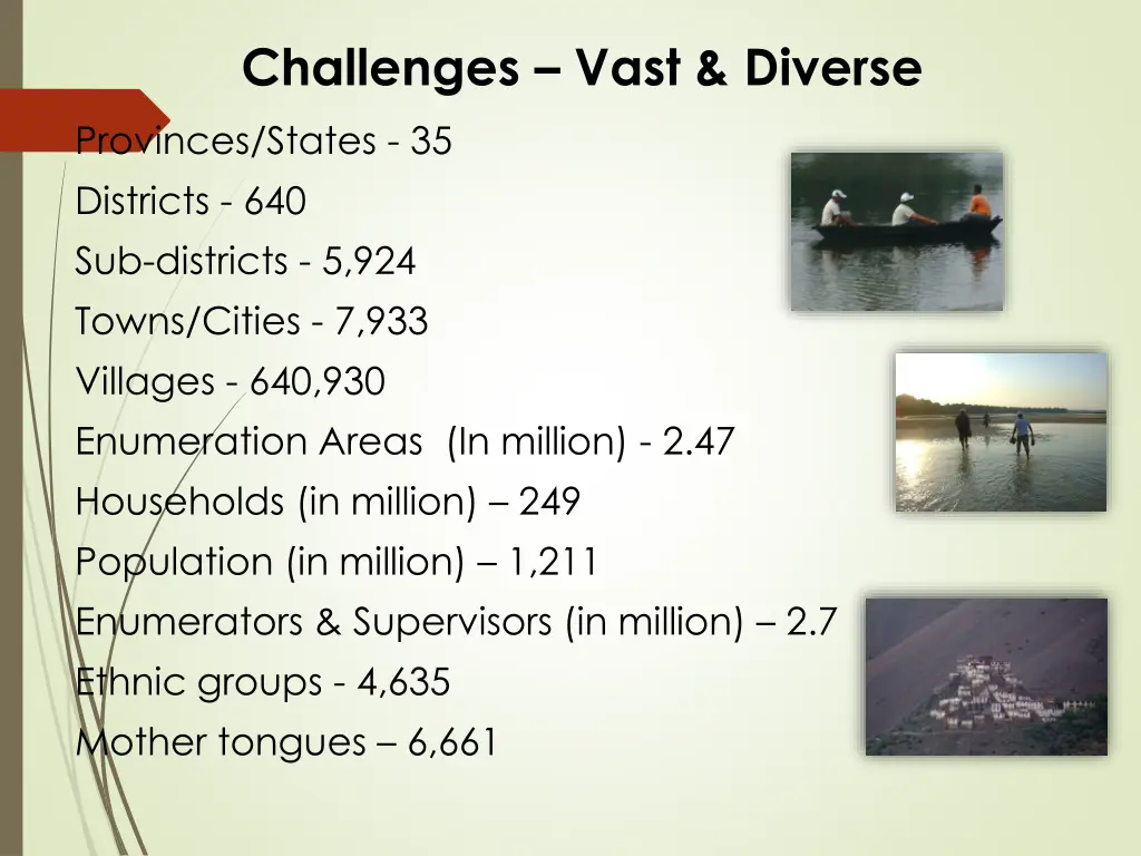 challenges vast diverse