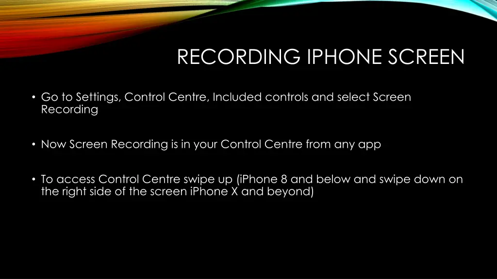 recording iphone screen