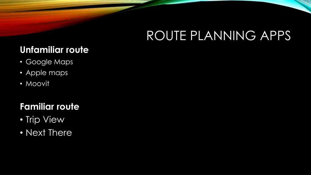 route planning apps