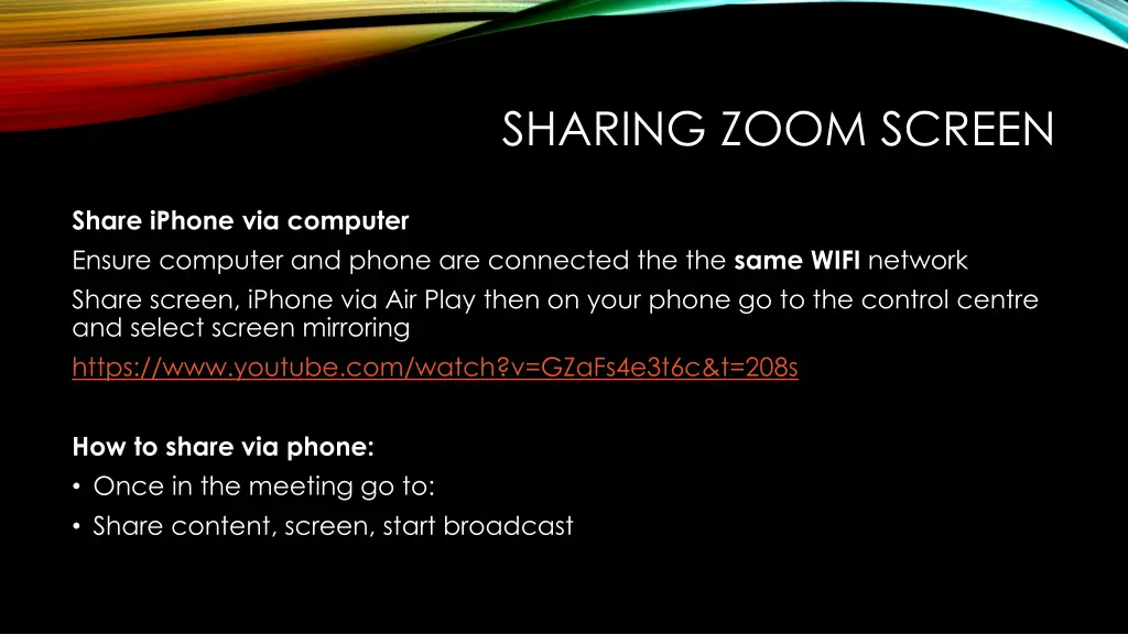 sharing zoom screen