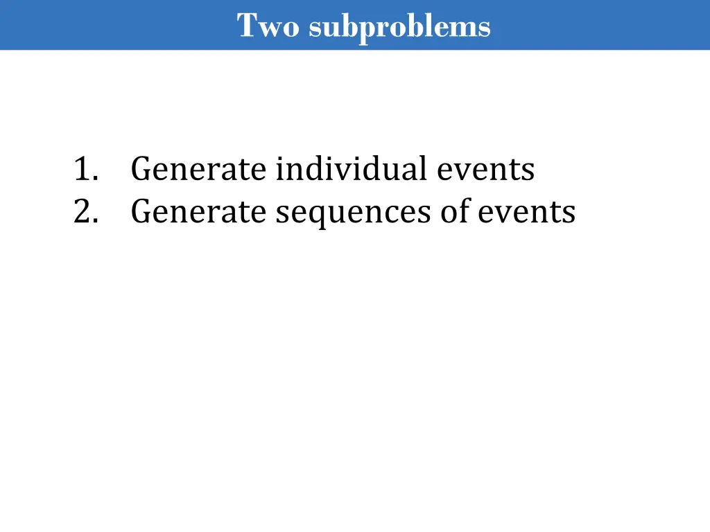 two subproblems