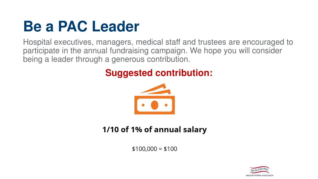 be a pac leader hospital executives managers