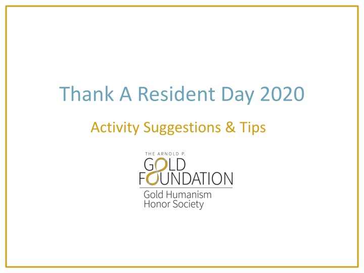 thank a resident day 2020